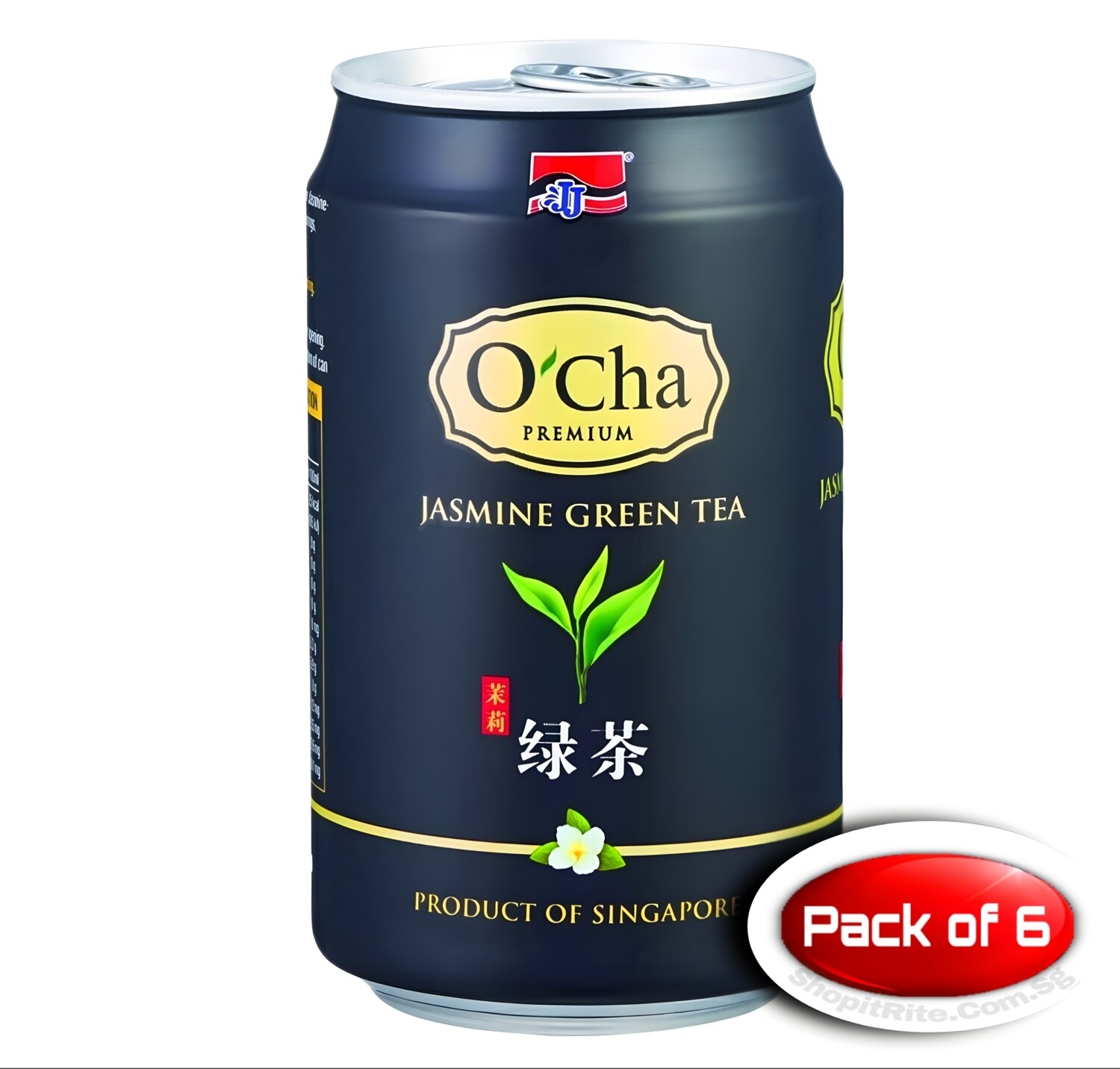 JJ O’cha Premium Green Tea 300mL 6 Cans