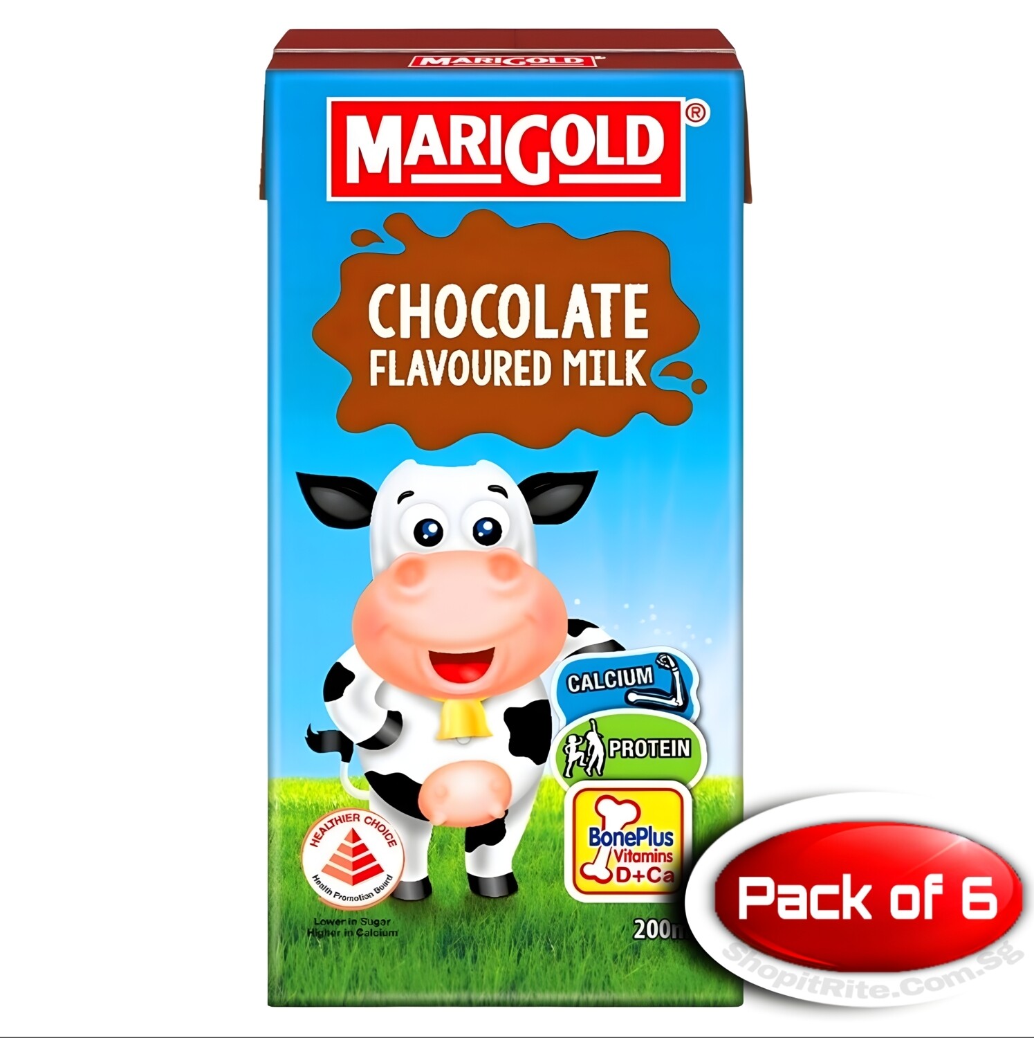 MARIGOLD Chocolate UHT Milk 200mL 6 Pack