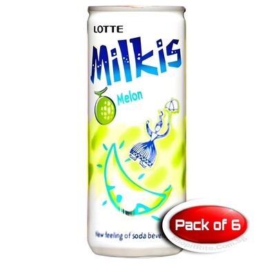 Lotte Milkis Melon 250mL 6 Cans