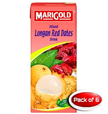 Marigold Longan Red Dates Less Sweet 250mL 6 Pack