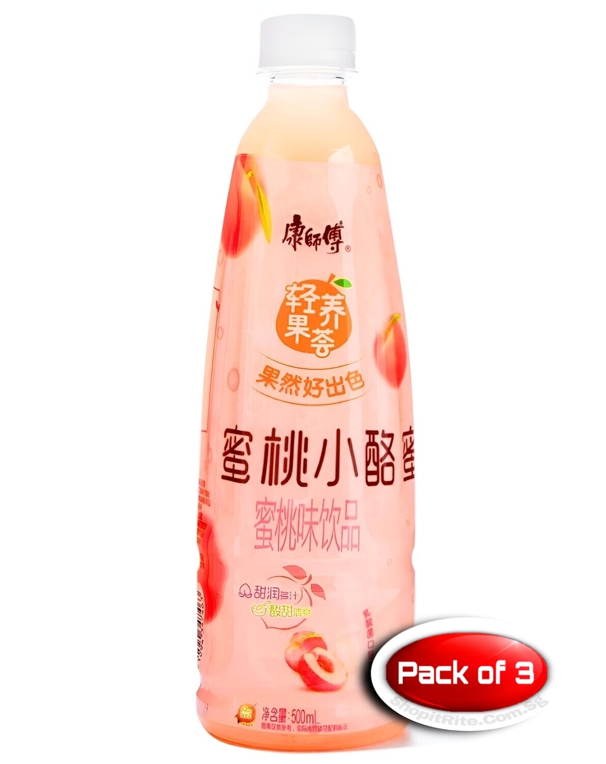 Master Kang shi fu Peach Yogurt 500mL 3 Bottles