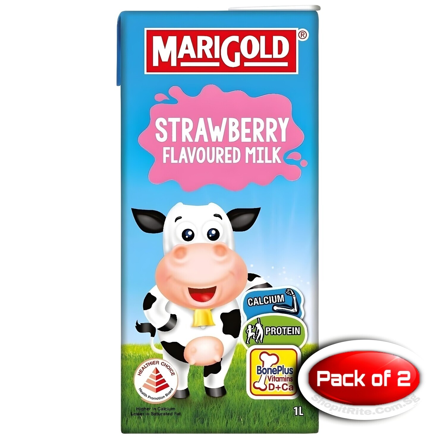MARIGOLD Strawberry Milk 1L 2 Pack