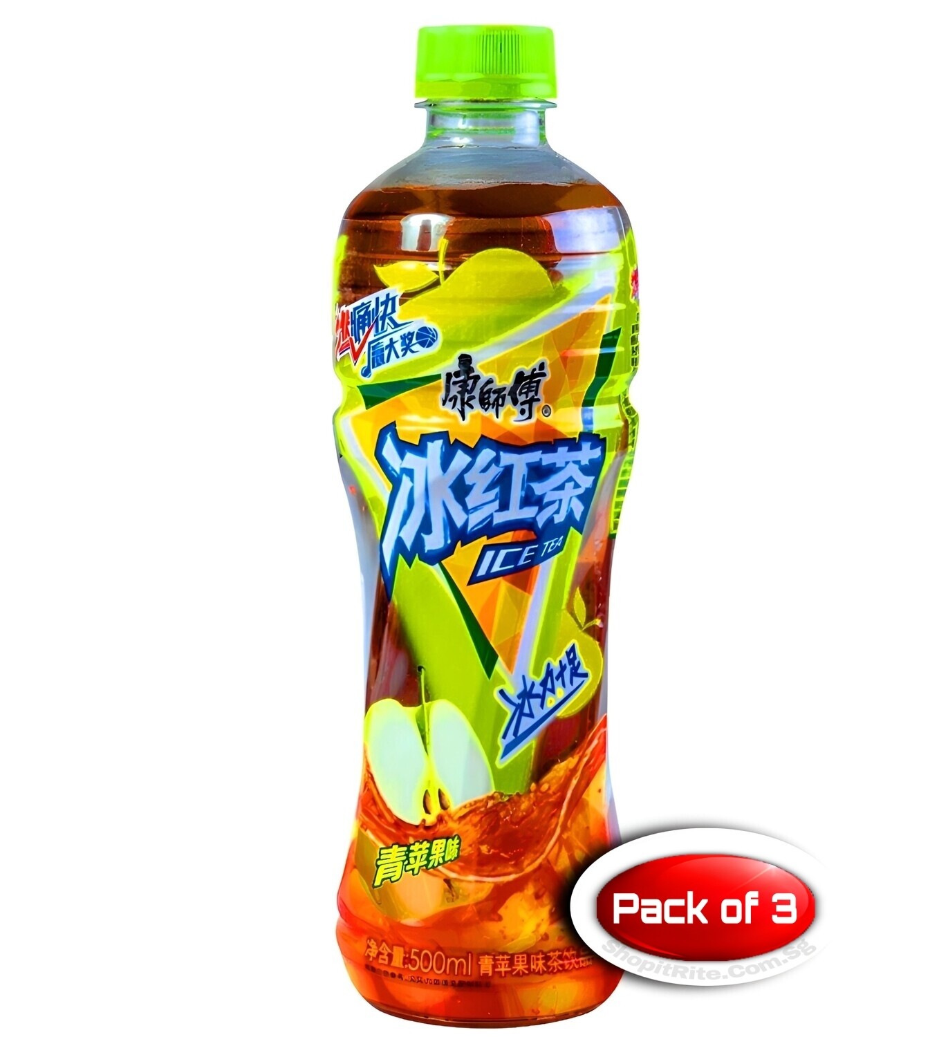 Master Kong Kang shi fu Apple Ice Tea 500mL 3 Bottles