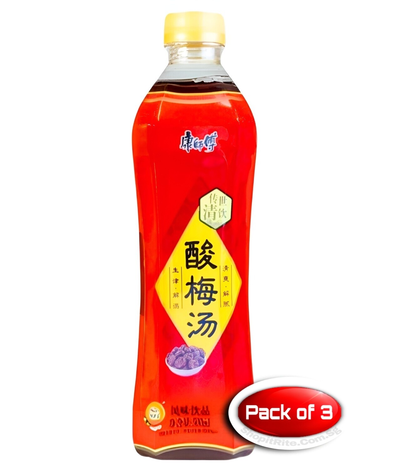 Master Kong Kang Shi Fu Sour Plum Soup Ice Tea 500mL 3 Bottles
