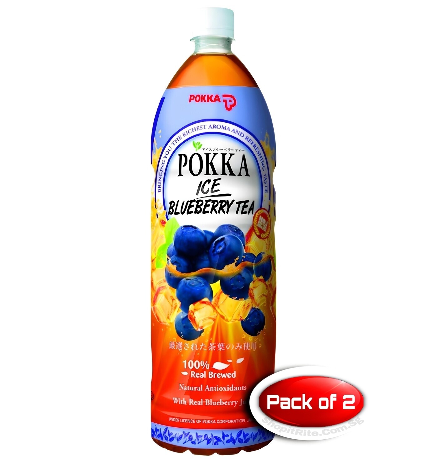 Pokka BlueBerry Ice Tea 1.5L 2 Bottles