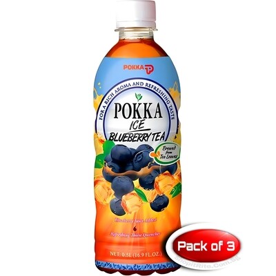 Pokka BlueBerry Ice Tea 500ml 3 Bottles