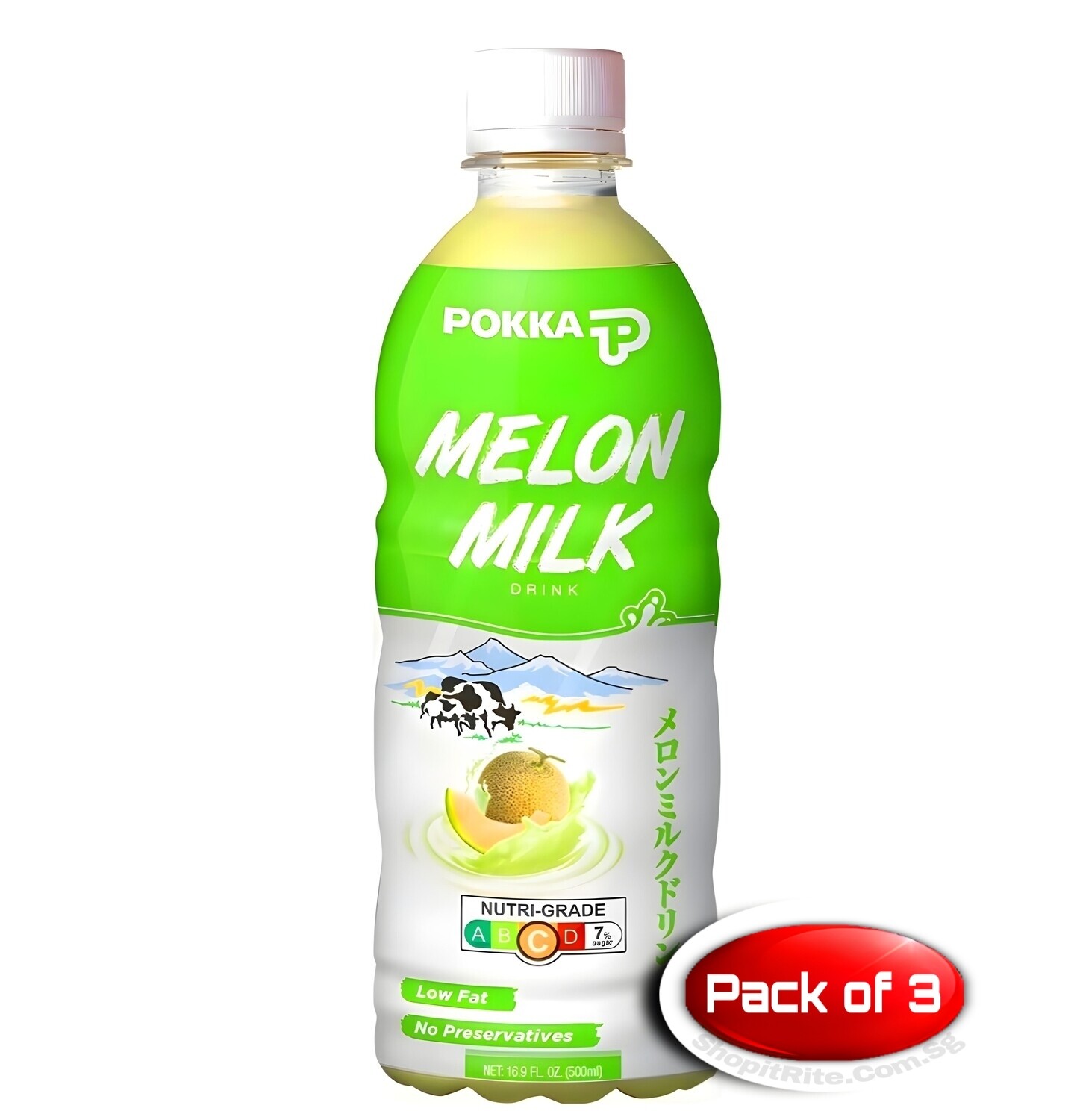 Pokka Melon Milk Tea 500ml 3 Bottles