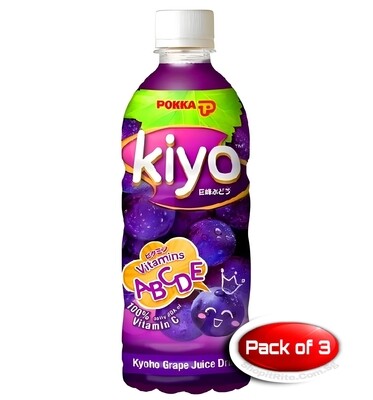 Pokka Kiyo Kyoho Grape Juice 500ml 3 Bottles