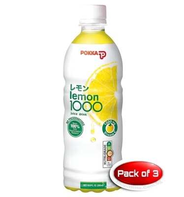 Pokka Lemon 1000 Juice 500mL 3 Bottles