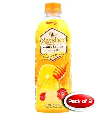 Pokka Natsbee Honey Lemon 500ml 3 Bottles