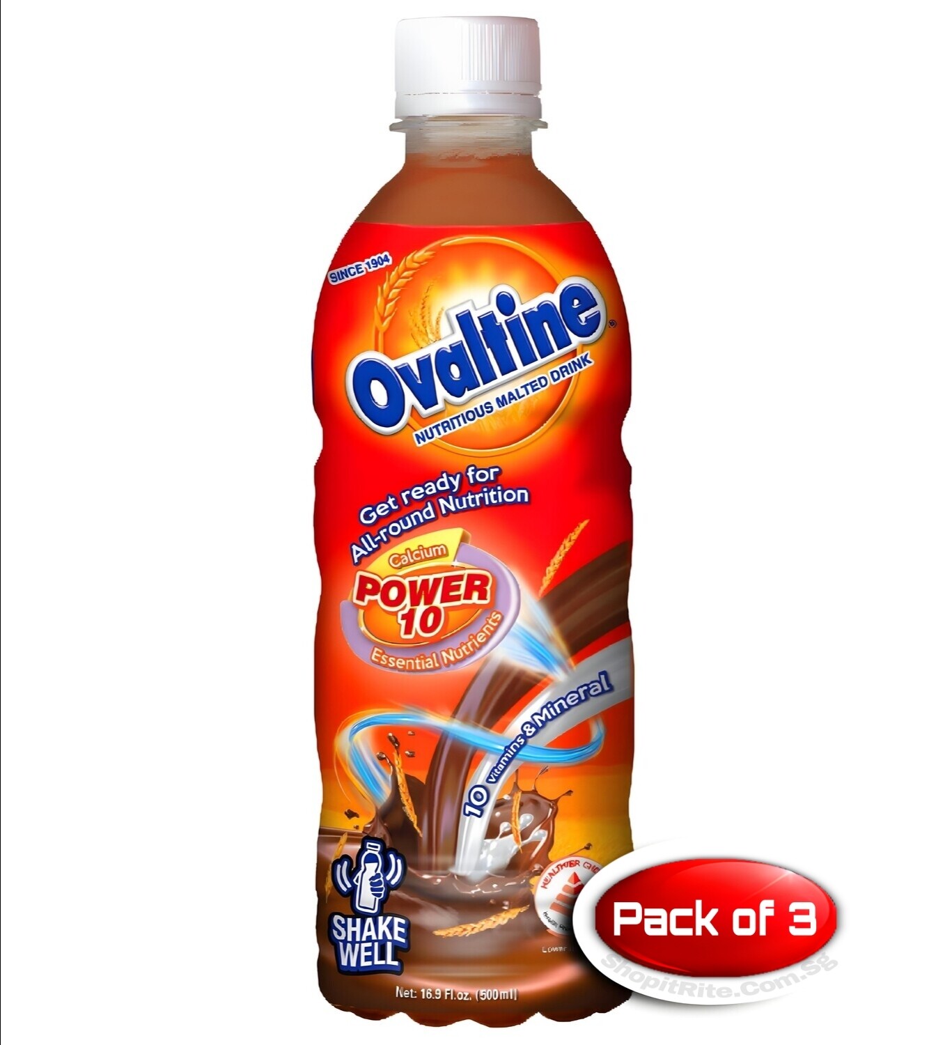 Pokka Ovaltine Chocolate Malt 500mL 3 Bottles