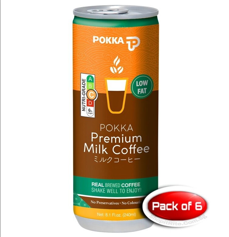 POKKA Premium Milk Coffee 240mL 6 Cans