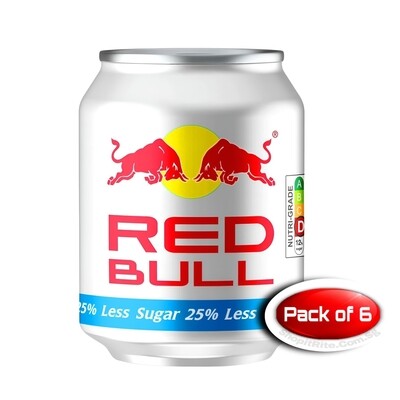 REDBULL 25% LESS SUGAR 250mL 6 Cans