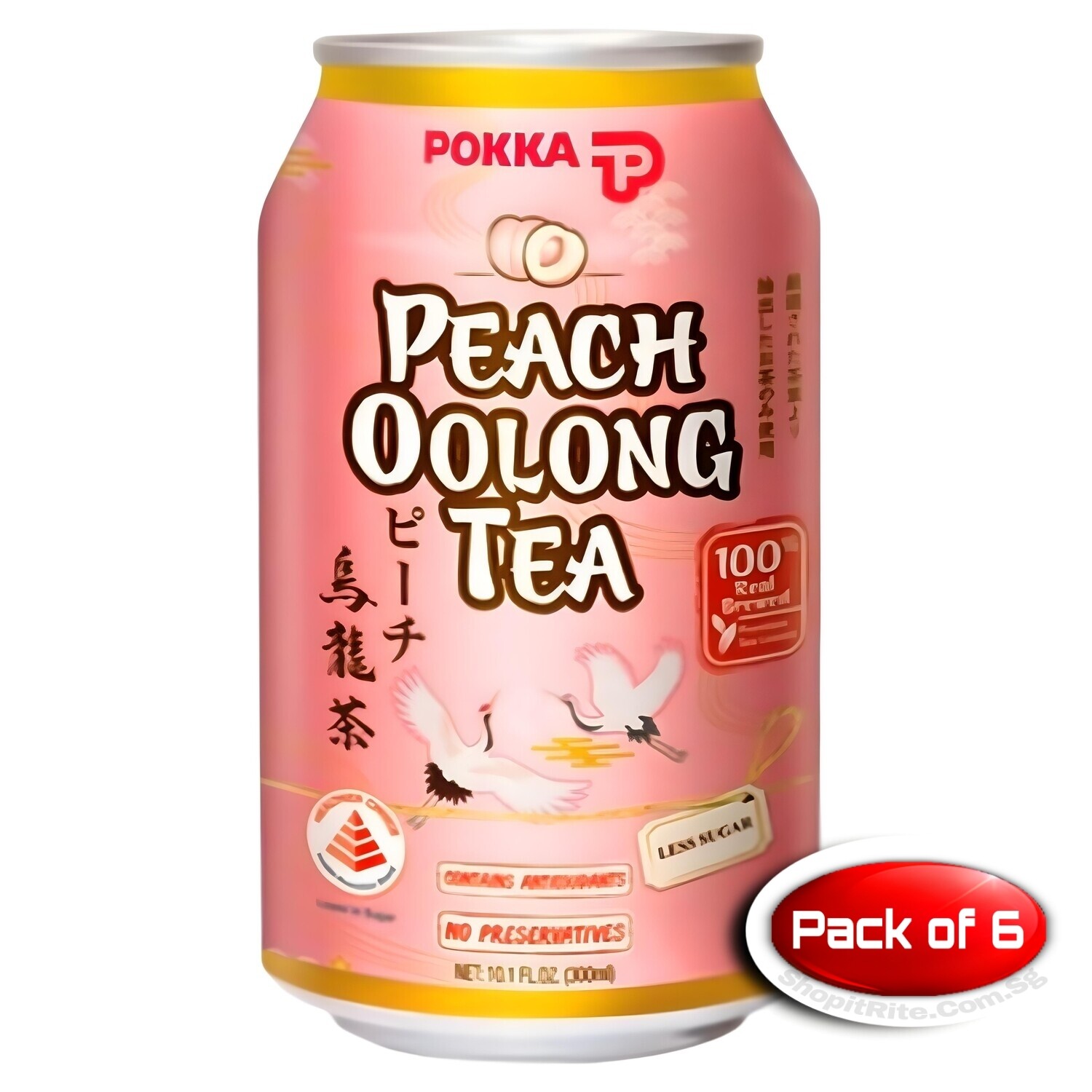 Pokka Peach Oolong Tea 300mL 6 Cans