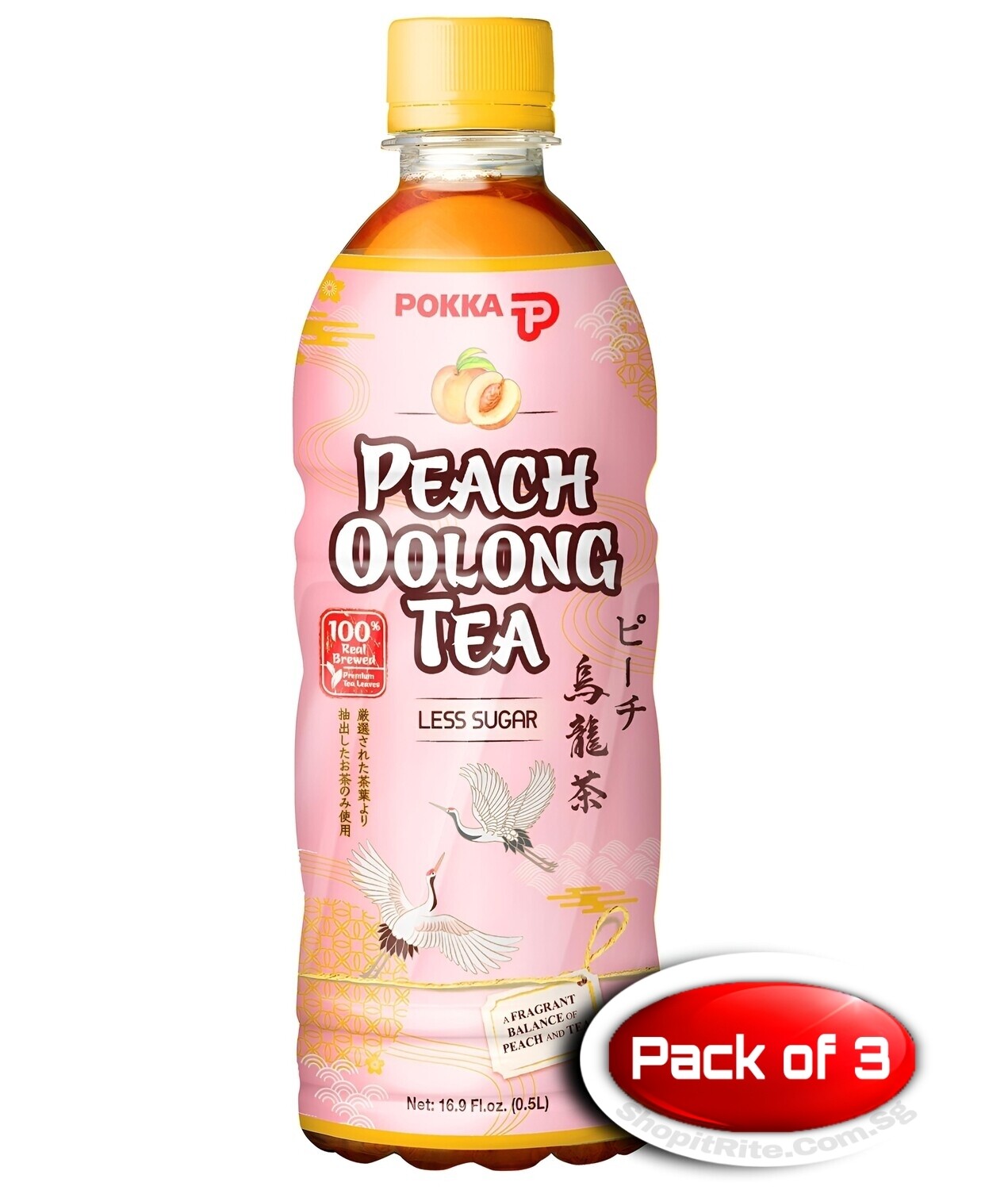Pokka Peach oolong Tea 500ml 3 Bottles