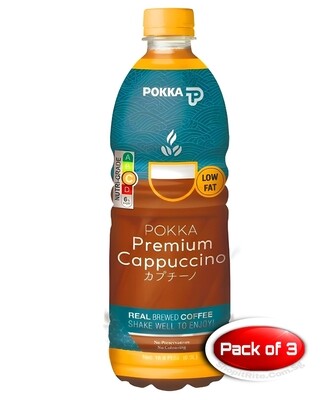 Pokka Premium Cappuccino 500ml 3 Bottles
