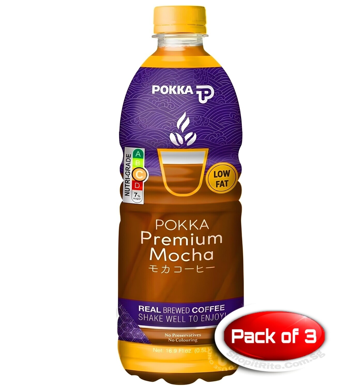 Pokka Premium Mocha 500ml 3 Bottles