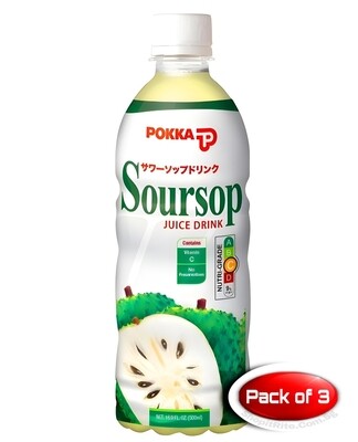 Pokka Soursop Juice 500ml 3 Bottles