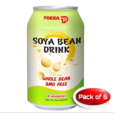 POKKA Soya Bean Milk 300mL 6 Cans