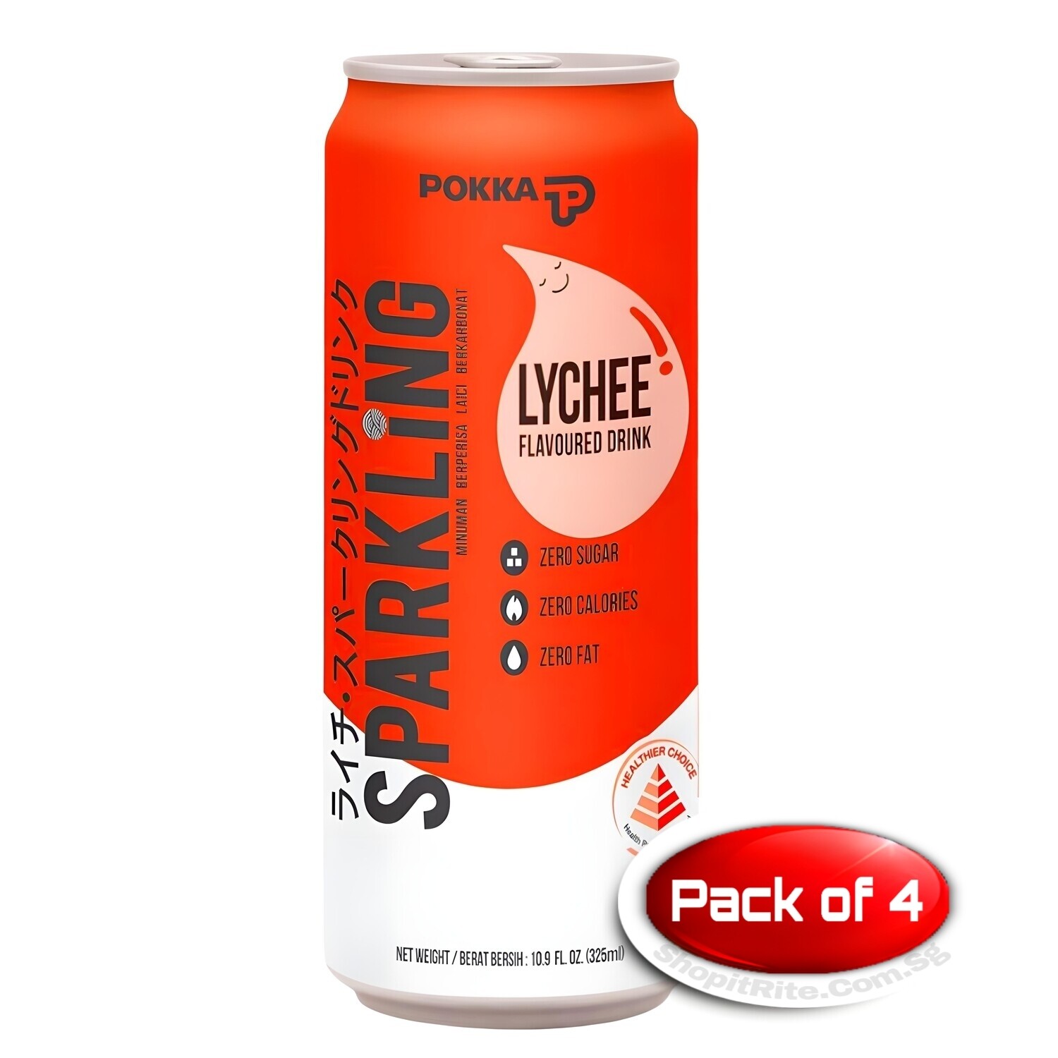 Pokka Sparkling Lychee 325ml 4 Cans