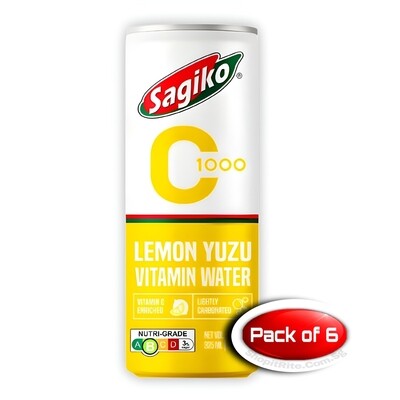 Sagiko Lemon Yuzu Vitamin Water 325mL 6 Cans