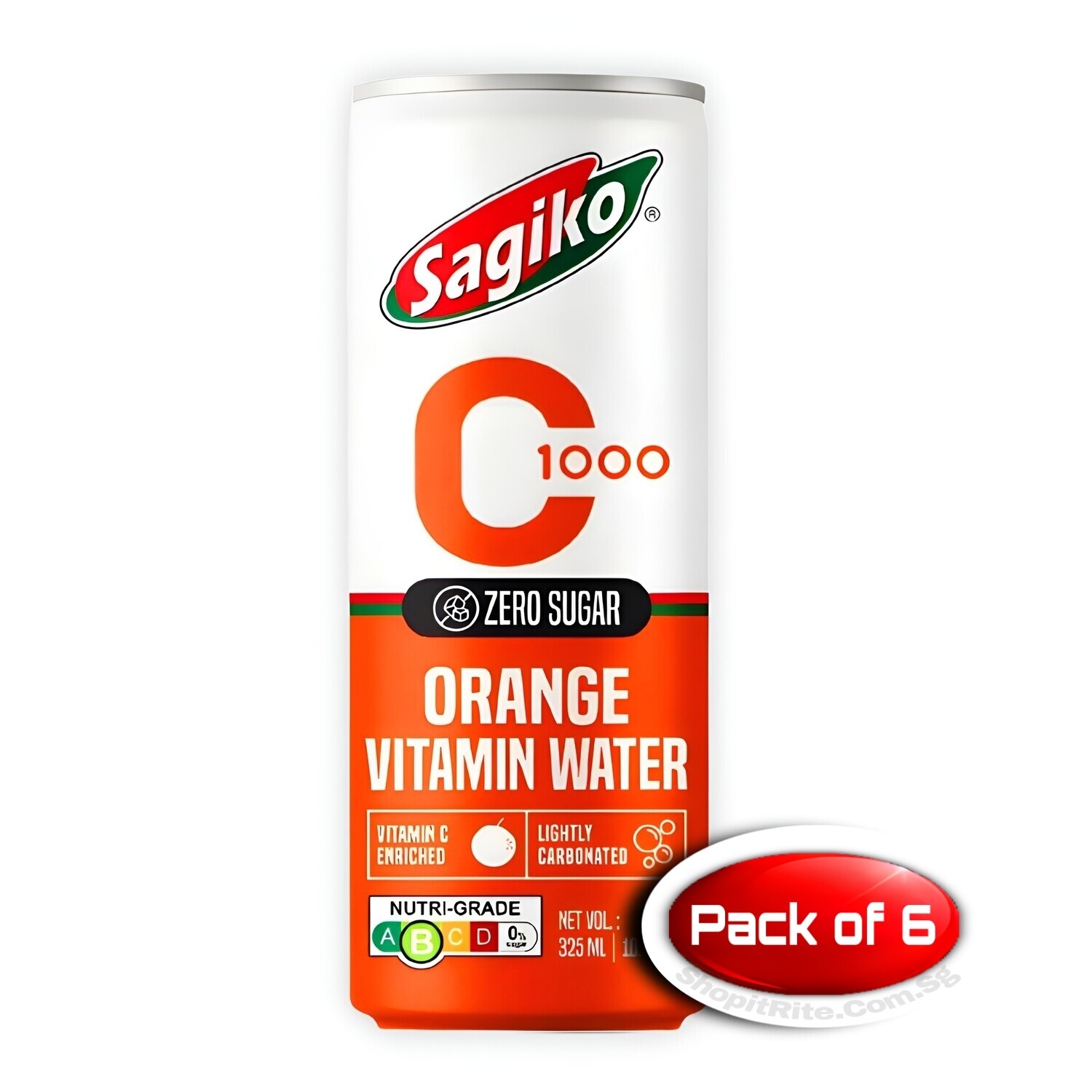 Sagiko Orange Vitamin Water 325mL 6 Cans