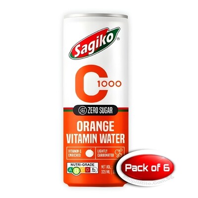 Sagiko Orange Vitamin Water 325mL 6 Cans
