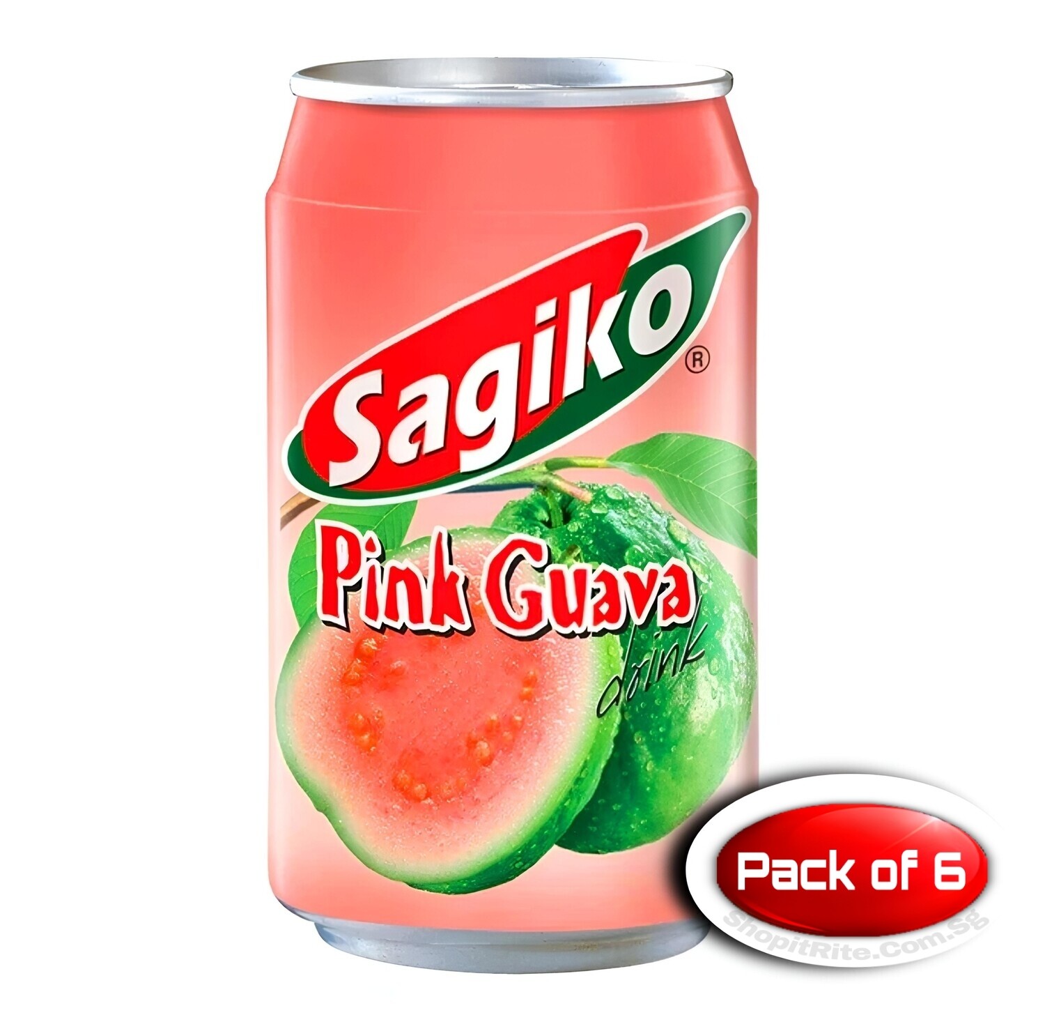 Sagiko Pink Guava Drink 320mL 6 Cans
