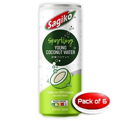 Sagiko Young Coconut Water 320mL 6 Cans
