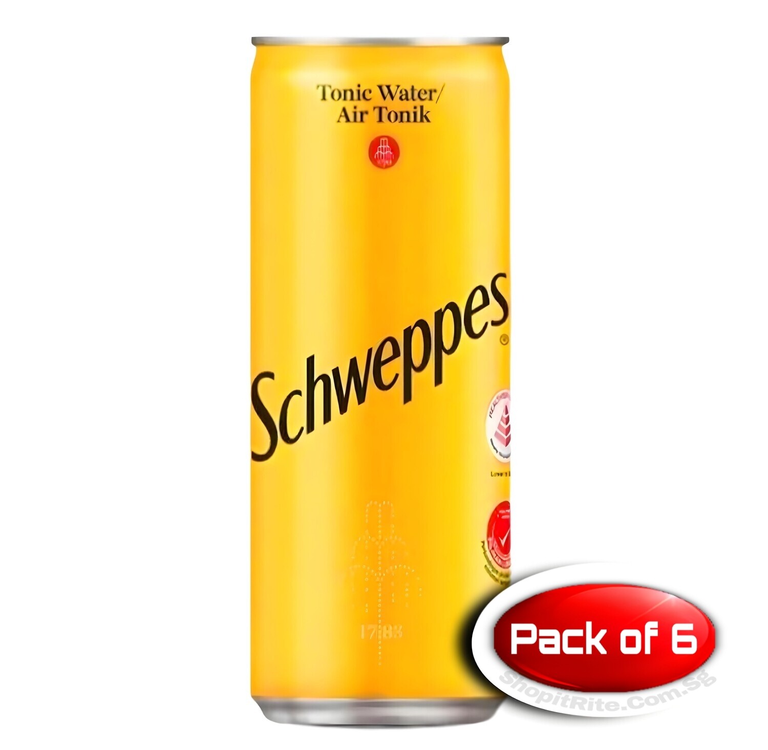 Schweppes Tonic Water 320mL 6 Cans