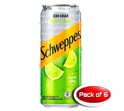 Schweppes Manao Lime Soda 330mL 6 Cans