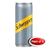 Schweppes Soda Water 320mL 6 Cans