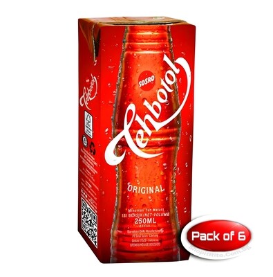Sosro Teh Botol Original 250mL Pack of 6