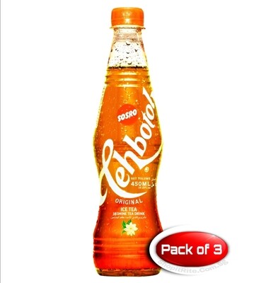 Sosro Teh botol Original Jasmine Ice Tea 450mL 3 Bottles
