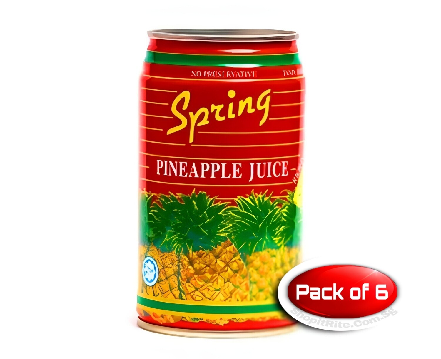 Spring Pineapple Juice 325ml 6 Bottles