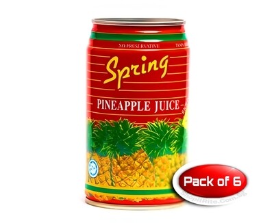 Spring Pineapple Juice 325ml 6 Bottles
