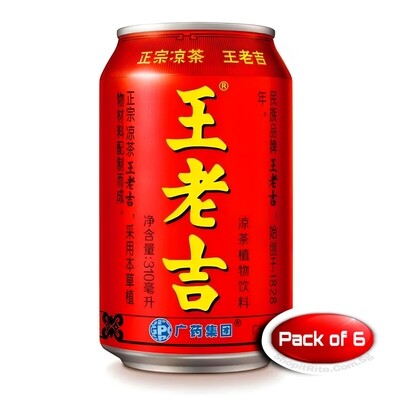 Wang lao ji Tea 310mL 6 Cans