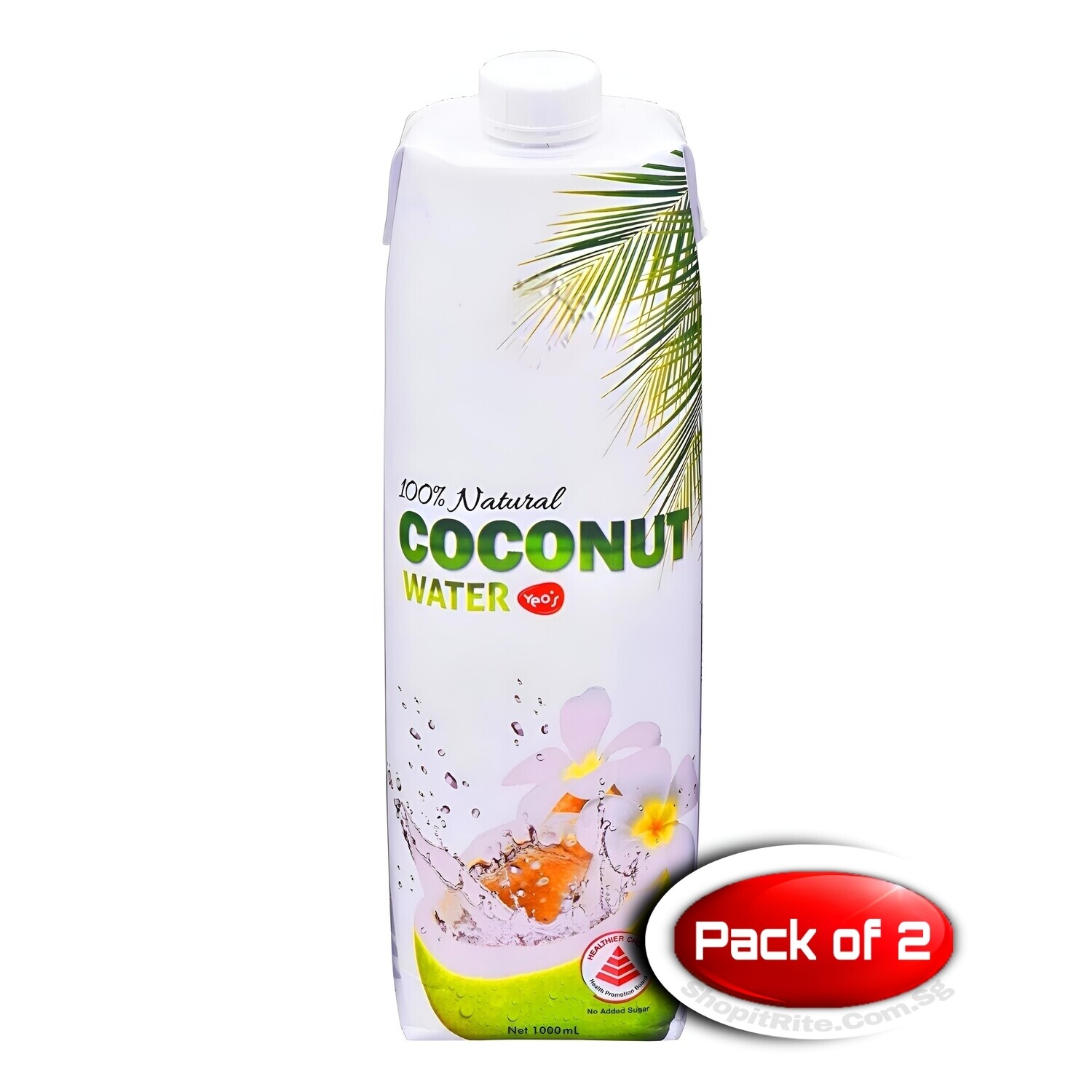 Yeo&#39;s 100% Coconut Water 1L 2 Pack