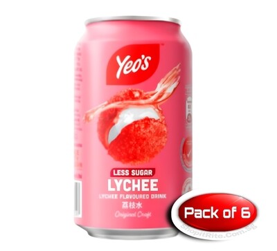 Yeo Lychee Drink 300mL 6 Cans