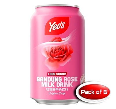 Yeo&#39;s Bandung Rose Milk 300ml 6 Cans
