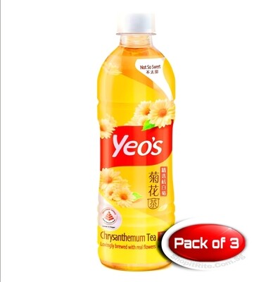 Yeo&#39;s Chrysanthemum Tea 500mL 3 Bottles