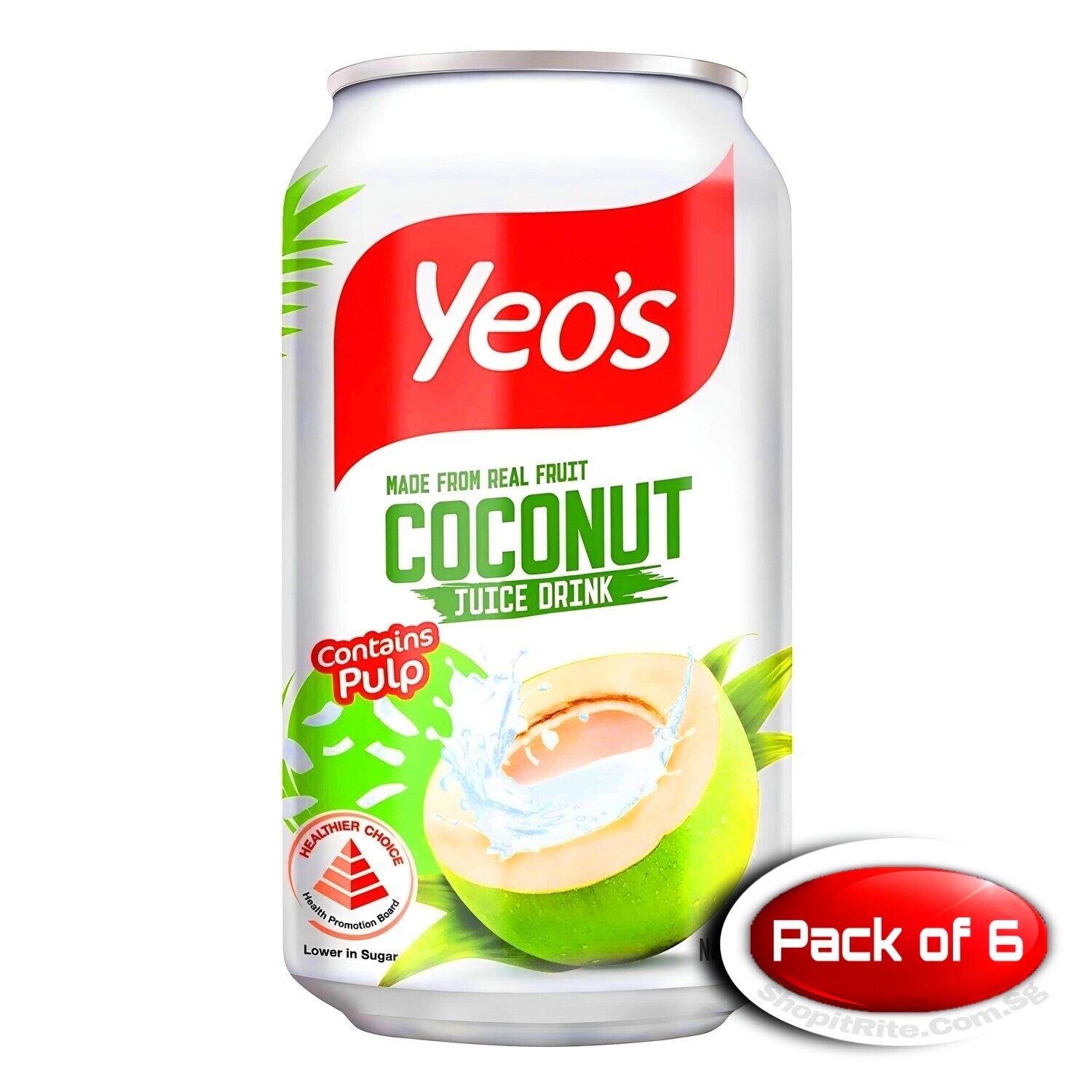 Yeo&#39;s Coconut Juice 300mL 6 Cans