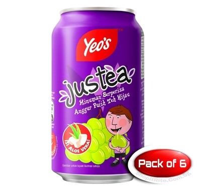 Yeo&#39;s Justea White Grape 300mL 6 Cans