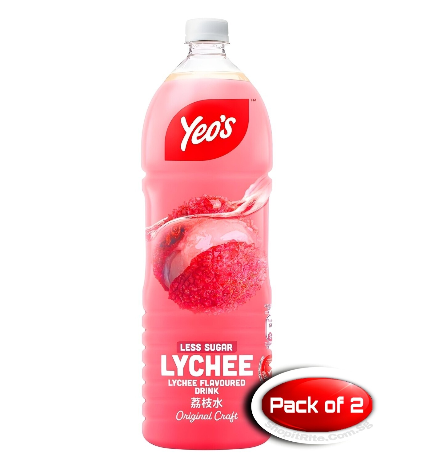Yeo&#39;s Lychee Drink 1.5L 2 Bottles