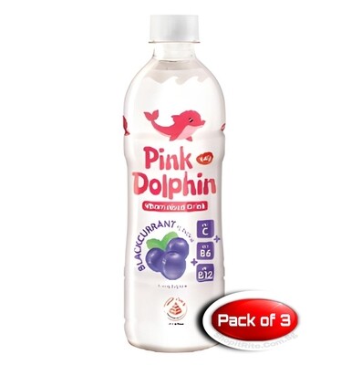 Yeos Pet Pink Dolphin Blackcurrant 500mL 3 Bottles