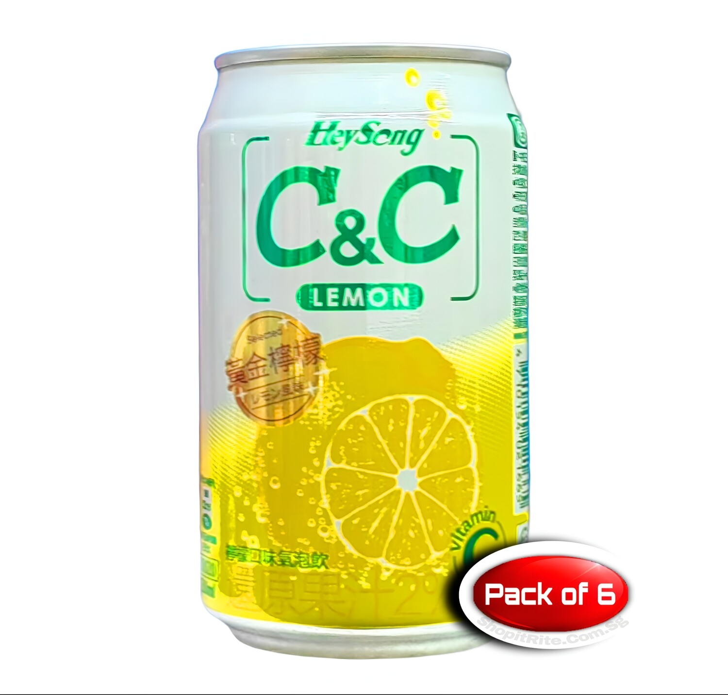 Heysong C&amp;C Sparkling Lemon 330mL 6 Cans