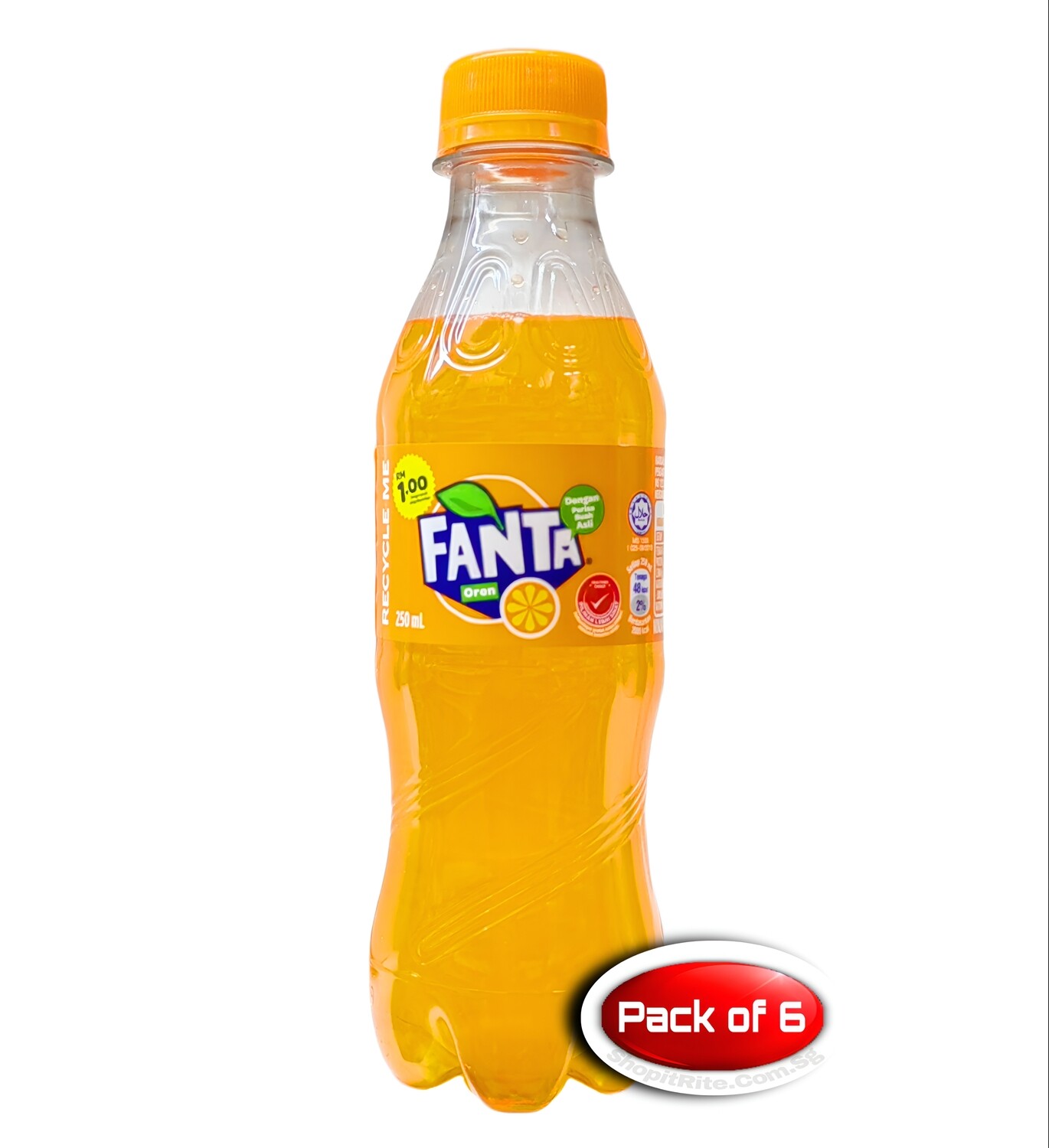 Fanta Oren 250mL 6 Bottles