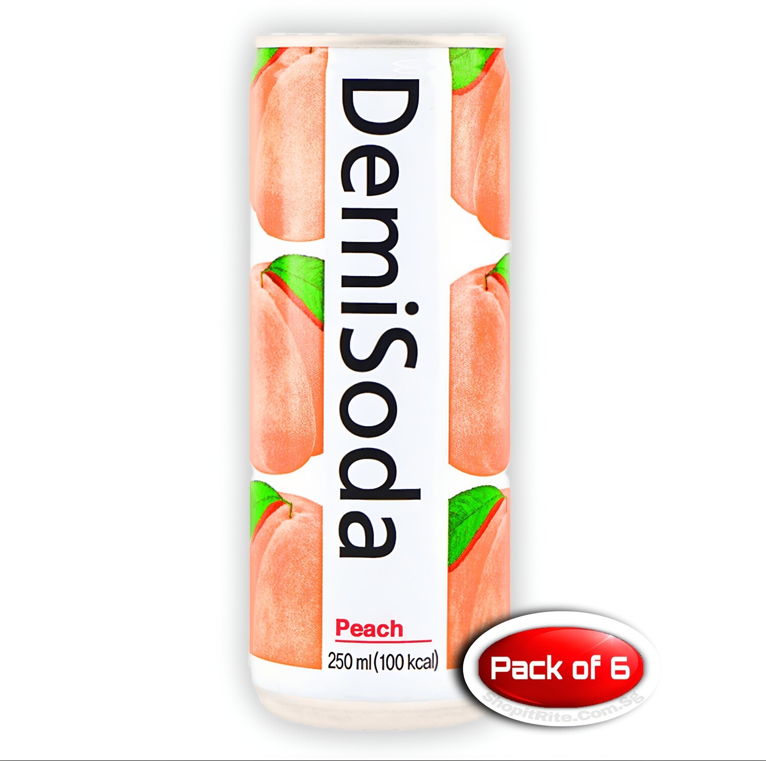 Demisoda Peach 250mL 6 Cans