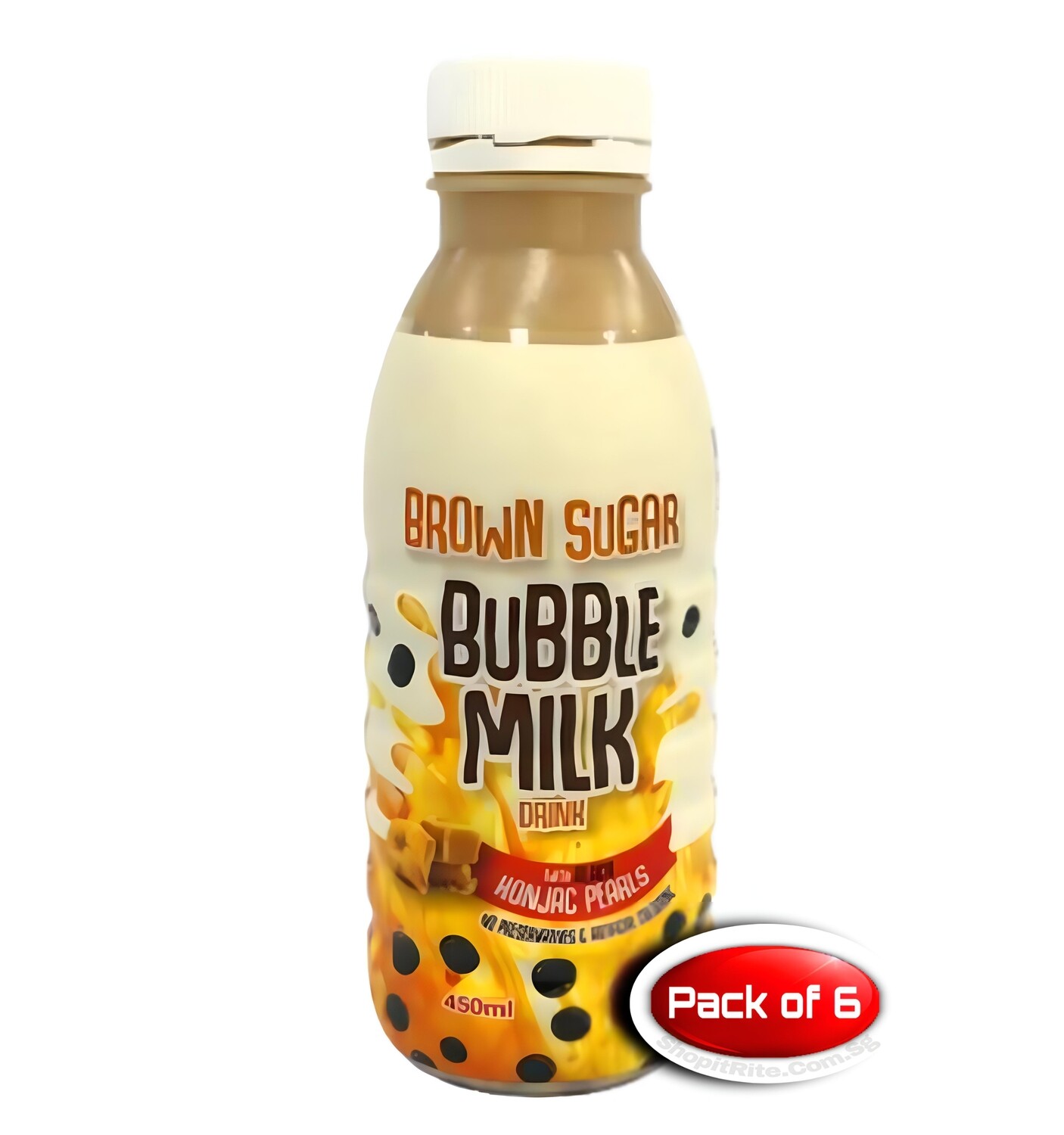 BROWN SUGAR BUBBLE MILK DRINK 450mL 6 Cans