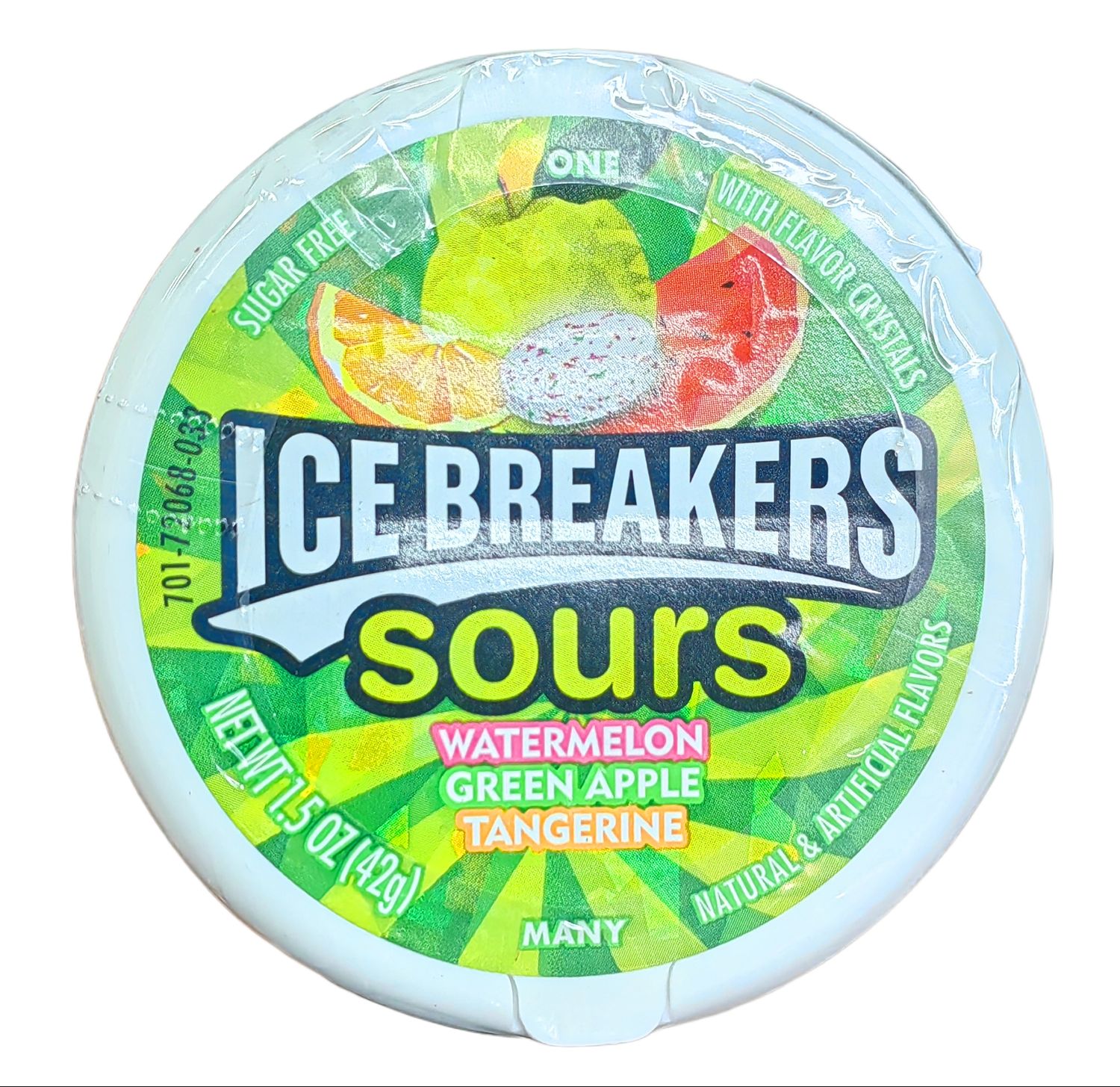 ICE BREAKERS Sours Green Apple, Tangerine and Watermelon Flavored Sugar Free Breath Mints